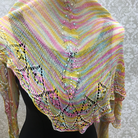 Fountain of Diamonds Shawl Pattern