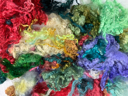 Mohair Locks Dyed Ounces