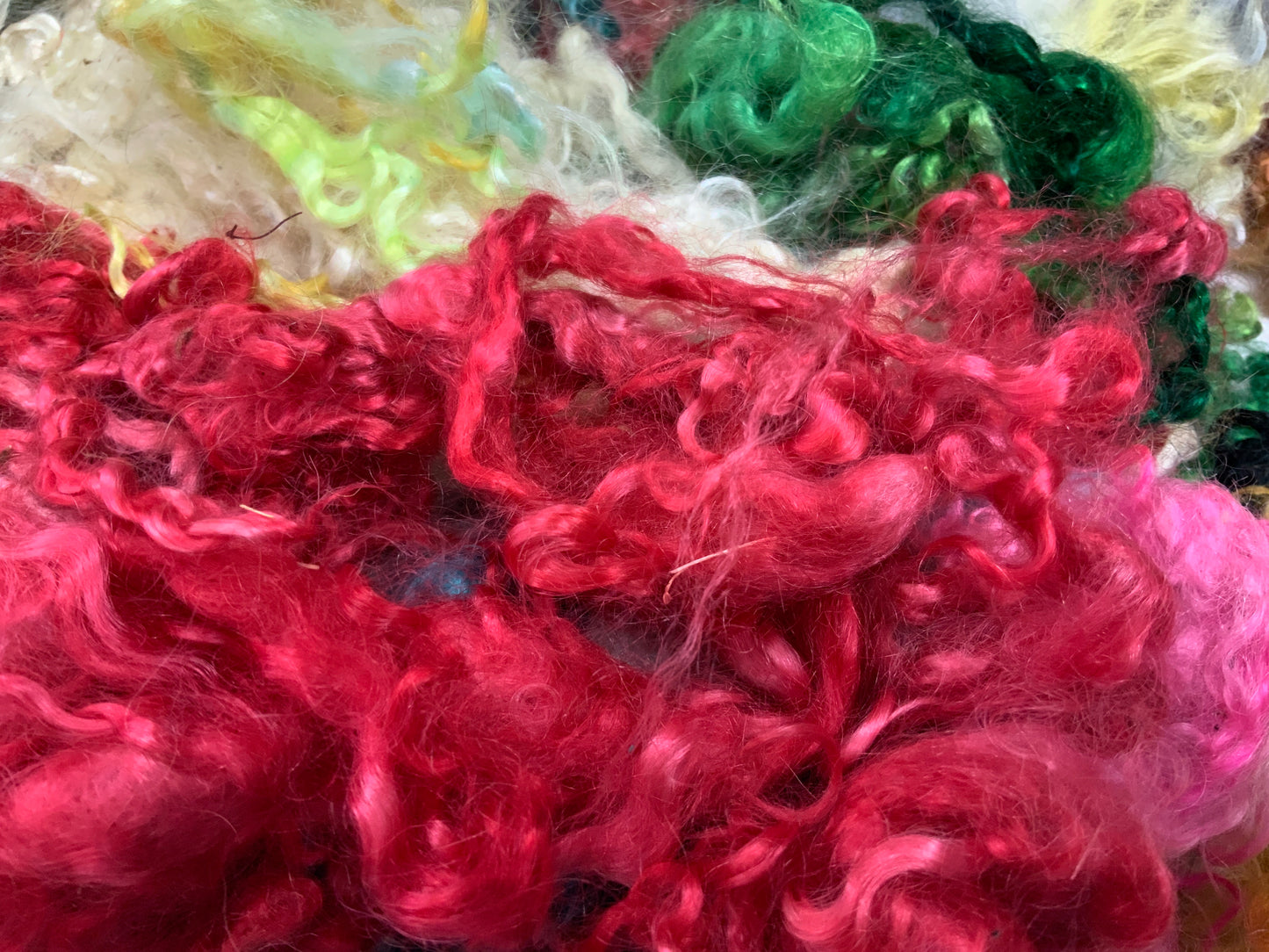 Mohair Locks Dyed Ounces