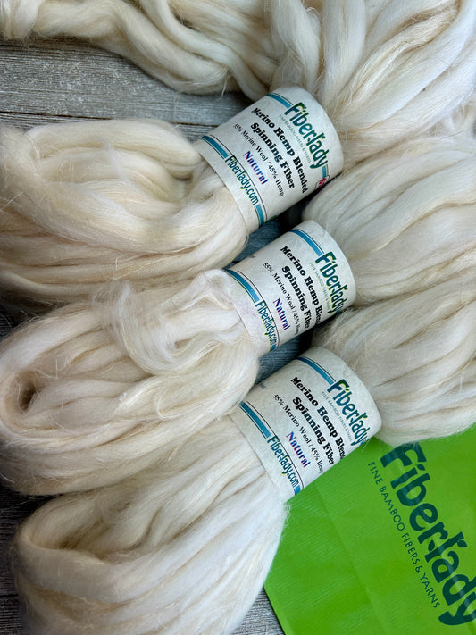 Merino Wool Hemp Blended Roving