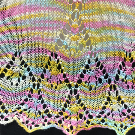 Fountain of Diamonds Shawl Pattern